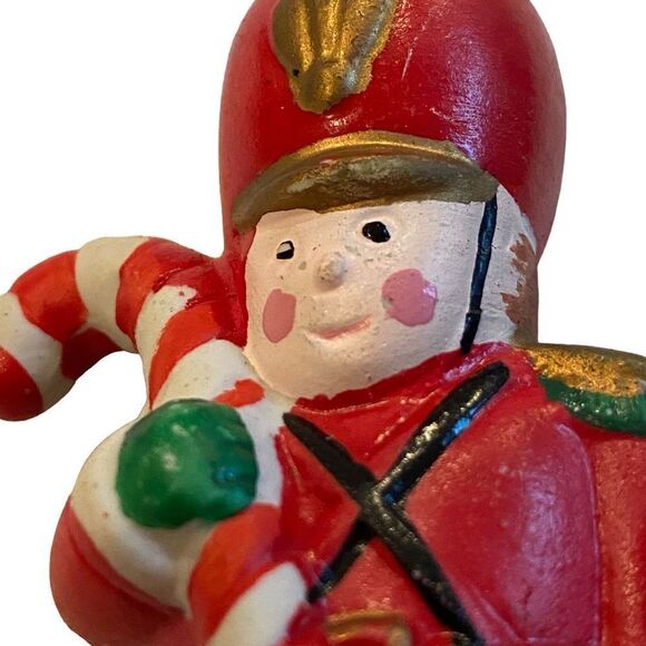 1989 Vintage Ceramic Soldier Christmas Tree Ornament - Picture 2 of 6